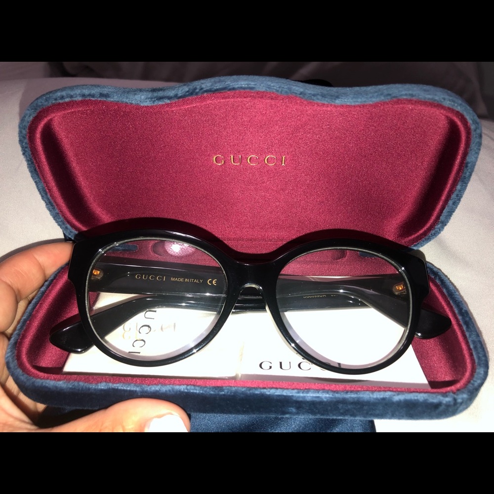 Black Gucci glasses